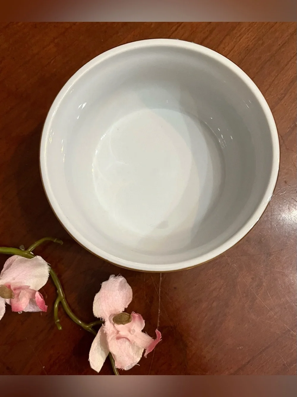 Yokohama Studio Japan Hand Painted Textured Floral Purple Blossom Ceramic Bowl